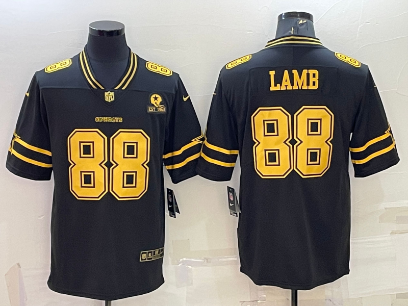 Men's Dallas Cowboys CeeDee Lamb #88 Black Team Jersey